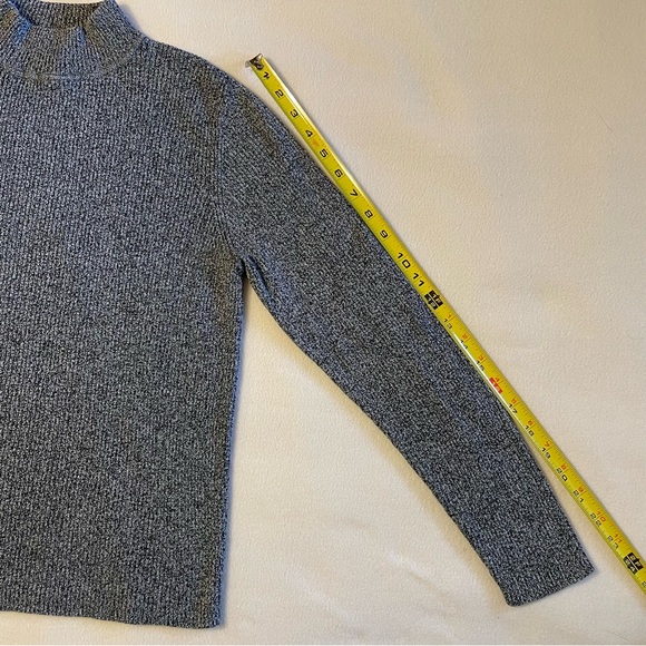 Karen Scott Petites Mock Turtleneck Sweater Grey Triblend Cotton - Picture 9 of 11